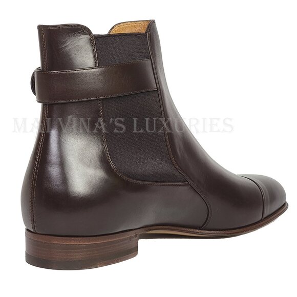 GUCCI BOOTS MENS BLONDIE BUCKLE CHELSEA LEATHER ANKLE BOOTIES sz 10 10.5 - Picture 7 of 15